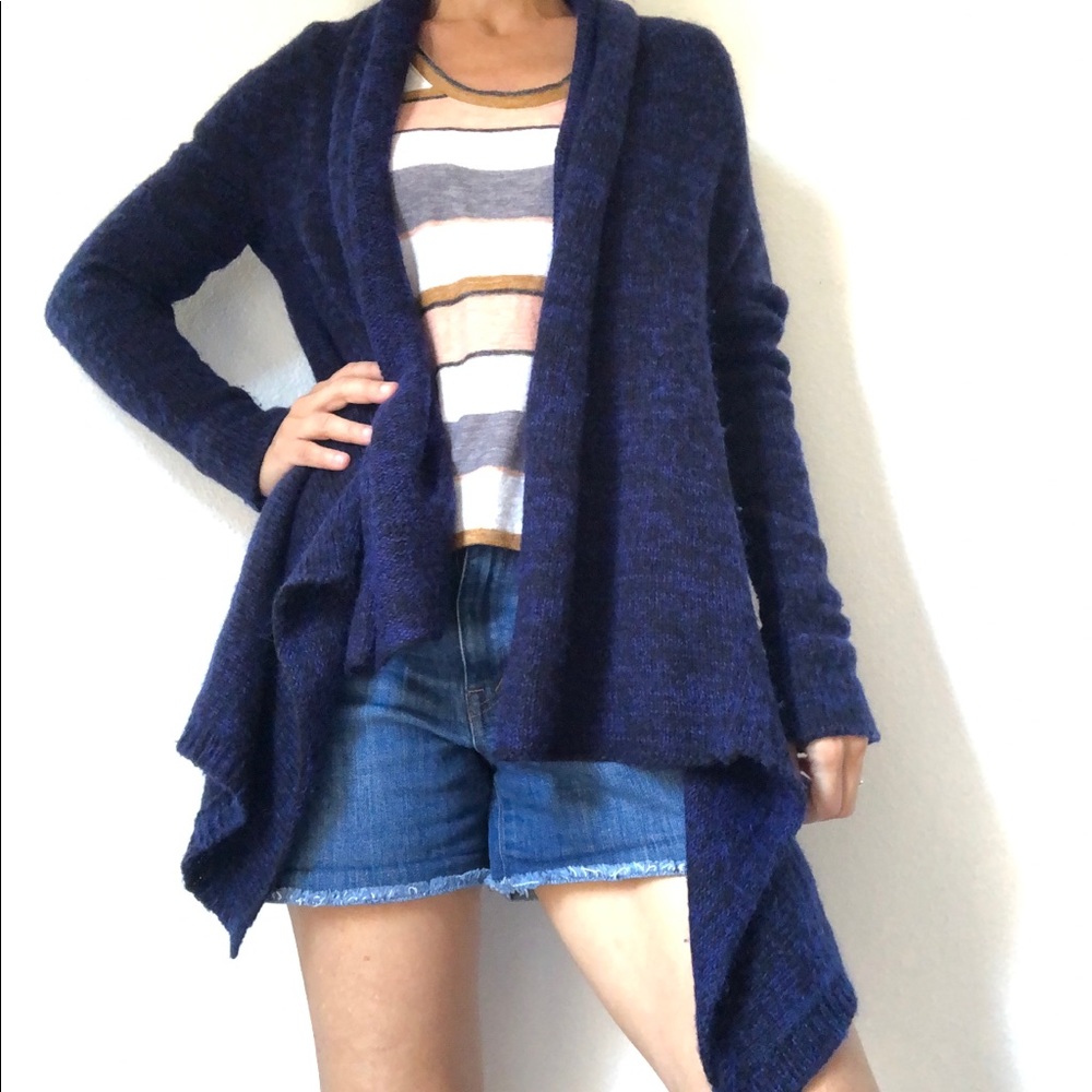 Maje knit Sweater Open cardigan Blue/black 2